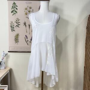 4 Love Liberty Johnny Was Floral Embroidered Tunic Top Fairy Coquette Ethereal S